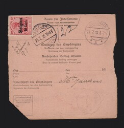 Postanweisung dt. Besetzung 1.WK Belgien Mi.2x 12, 14, 16 von ...