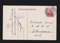 Ganzsache dt. Besetzung 1.WK Etappengebiet West P7 ...