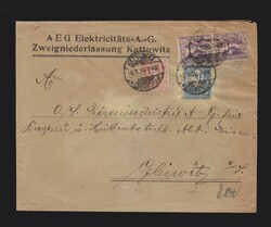 Firmenbrief (AEG Elektrizität AG Zweigniederlassung Kattowitz) dt. ...