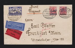 Brief Danzig Mi.36, 50, 70 per Luftpost und Eilboten mit Stempel ...
