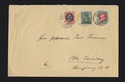 Brief Danzig Mi.1, 54, 55 von Danzig- Langfuhr nach Berlin- ...