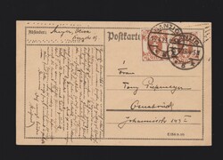 Karte Danzig MeF Mi.111 von Danzig nach Osnabrück vom 25.4.1923 ...