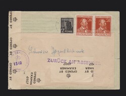 Brief alli. Besetzung Mi.943, 2x 963 von Hamburg nach Schweiz, Brief ...
