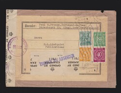 Päckchenvorderseite alli. Besetzung Mi.927, 929, 936, 949 von ...