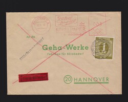 Brief alli. Besetzung EF Mi.937 als Eilboten von Bad Wildungen nach ...