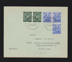 Brief alli. Besetzung 10fach Mi.2x 932ZF, 3x 955ZF von Frankfurt Main ...