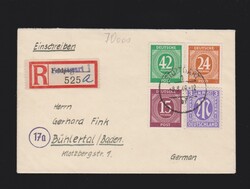 Brief Bizone Mi.1 und alli. Besetzung Mi.921, 925, 930 per ...