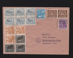 Brief Bizone 10fach Mi.37I und alli. Besetzung Mi.2x 918, 3x 943, 6x ...