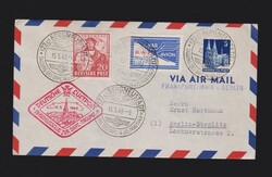 Brief Bizone Mi.75wg, 104 mit Flugpost- Zulassungsmarke Aufdruck D.A ...