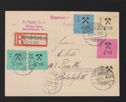 Karte Lokalpost nach 1945 Großräschen Mi.17A, 18A, 19A, 22A, 23A, ...