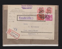 Brief Berlin Vorläufer Bizone Mi.38II, 2x 46I und SBZ Mi.193 per ...