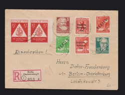 Brief Berlin Mi.3, 4 und SBZ Mi.184, 202, 214, 215, 2x 228 per ...