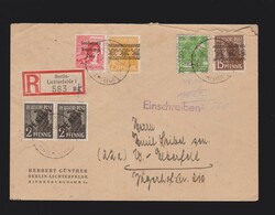 Brief Berlin Mi.2x 1, Bizone Mi.39II, 41I, 46I und SBZ Mi.192 per ...