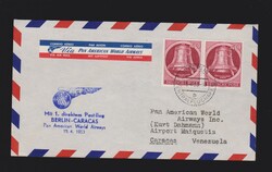 Brief Berlin MeF Mi.86 per Luftpost mit Erstflug Berlin- Caracas ...