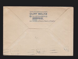 Brief BRD Mi.113- 115 per Luftpost und Sonderstempel „Nürnberg 16 ...