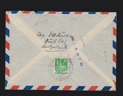Brief BRD Mi.117- 120 und Bizone Mi.80eg per Luftpost und ...