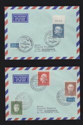2 Briefe BRD Mi.200- 203 als Erstflug Köln- München und ...