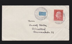 Brief BRD EF Mi.202 Eckrandstück mit Sonderstempel „Bad Essen 20.8 ...