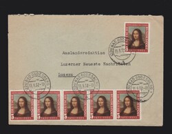 Brief BRD MeF Mi.6x 148 (5er Streifen) von Bad Godesberg nach Schweiz ...