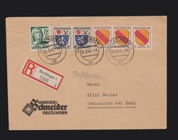 Brief franz. Zone Mi.3x 4, 2x 9 und Württemberg Mi.4 per ...