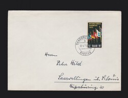 Brief Saarland EF Mi.359 mit Ersttagstempel „Saarbrücken 18.4.1955 ...