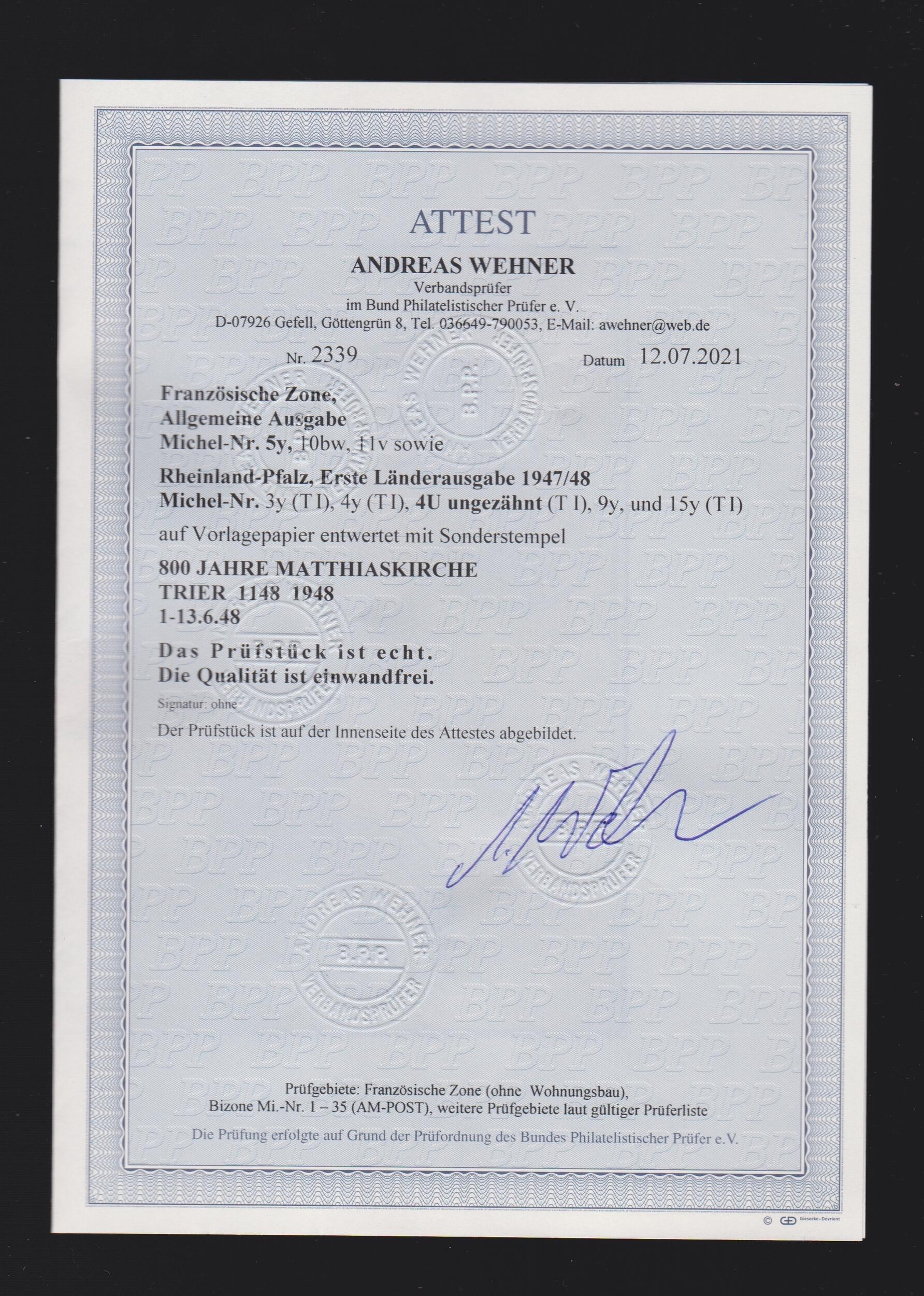 Image 1 for lot number 589 for Schluma´s Belege-Kiste - 25th Auction