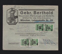 dekorativer Firmenbrief DR MeF Mi.24x 279 von München nach ...