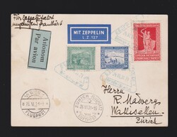 Brief Jugoslawien Mi.225- 227 mit Luftschiff Zeppelin LZ127 Graf ...