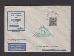 Brief Island EF Mi.149 mit Luftschiff LZ127 zur Islandfahrt 1931 mit ...