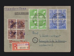 Brief SBZ Mi.4x 171III (Bezirkshandstempel) geprüft und alli. ...