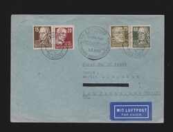 Brief SBZ Mi.212, 236, 237 per Luftpost von Neustadt (Orla) nach USA ...