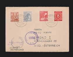 Karte alli. Besetzung Mi.917, 945, 947, 951 von Göppingen nach ...