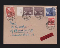 Brief Bizone 10fach Mi.38I und alli. Besetzung Mi.2x 960ZF, 961ZF, ...