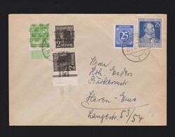 Brief Bizone 10fach Mi.2x 36I, 39II und alli. Besetzung Mi.926, 964 ...