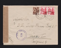 Brief franz. Zone Baden Mi.2, 2x 8 von Freiburg nach Österreich Wien ...