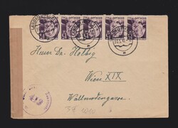 Brief franz. Zone Pfalz MeF Mi.5x 5 (5er Streifen) von Landau nach ...