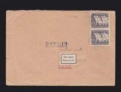 Brief BRD MeF Mi.479 von Memmingen nach CSSR vom 5.10.1965 gelaufen, ...