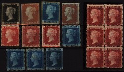 2865140: Great Britain 1854-70 Perforated Line Engraved - Bulk lot