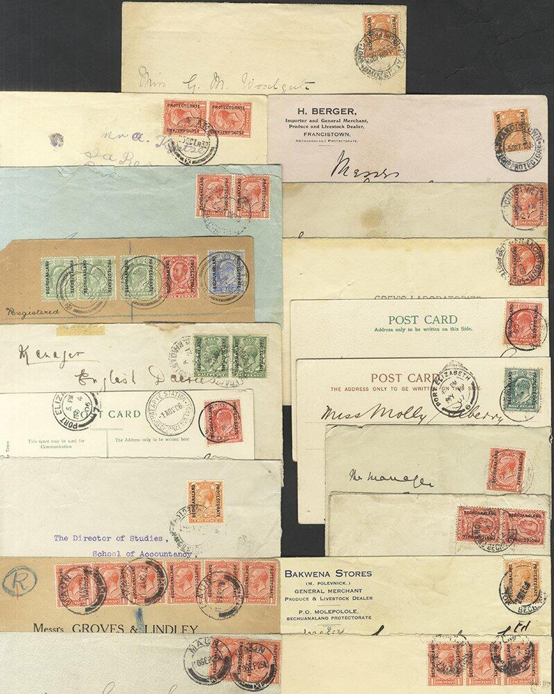1906-32 covers (14), three of which are postcards and a front, mainly ...