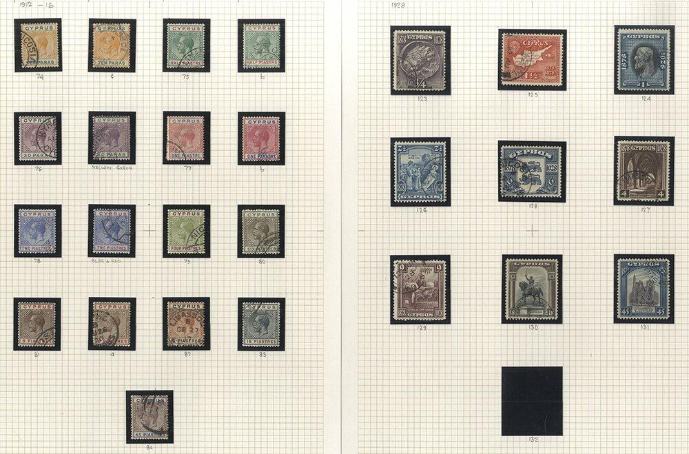 1904-60 U collection on pages with 1904 set to 45pi, 1912 to 45pi, ...