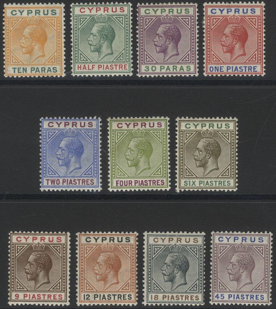 1912-15 MCCA set, M (6pi slight crease), SG.74/84. (11) Cat. ...