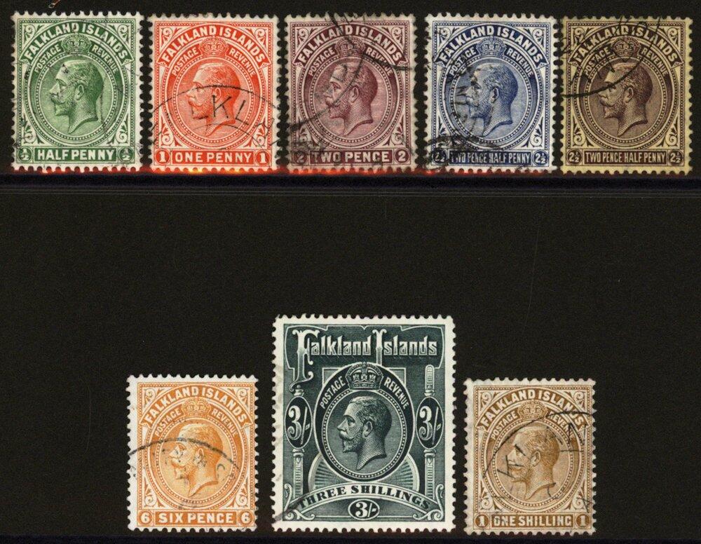 1921-28 MSCA set, VFU (6d perf faults), SG.73/80, Cat £275 (8)