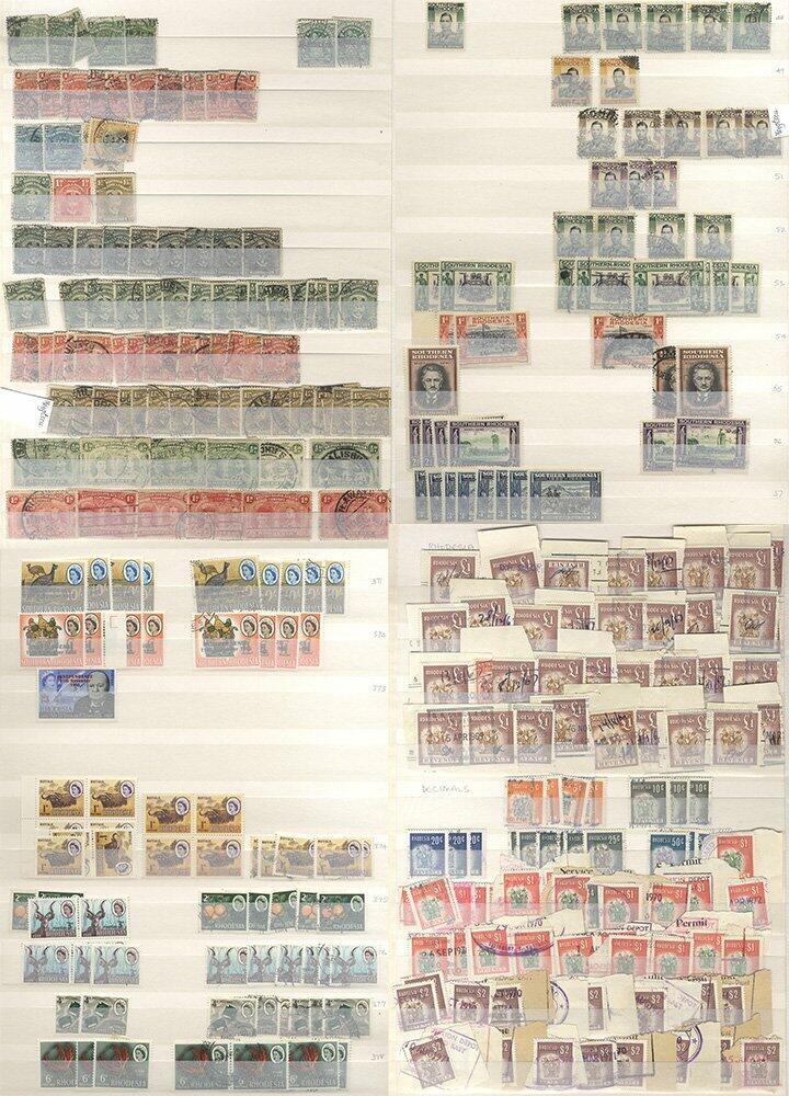 DEALERS STOCK in a large stock book with some earlier issues U with ...