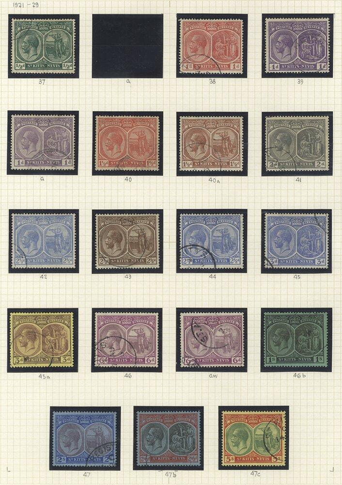 1921-29 MSCA set VFU, SG.37/47c. (18) Cat. £200Automatisch ...