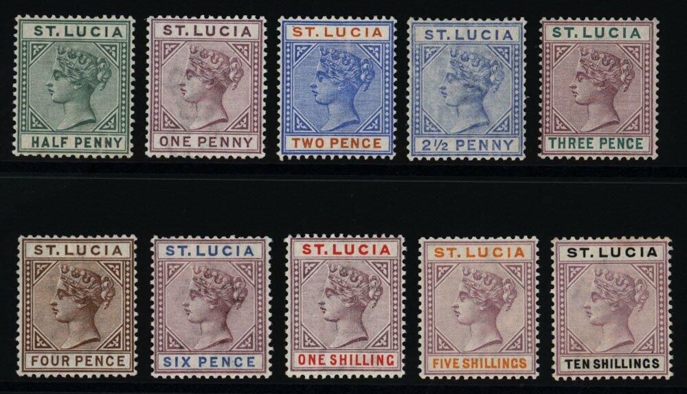 1891-98 CCA Victoria set, fine M, SG.43/52. (10) Cat. £275