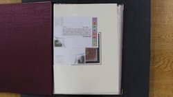 1841 1d red brown Pl.12 to 46 collection neatly written up on leaves ...