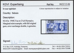 1948 2½a on 2½d Olympic Games marginal Um with error SURCHARGE ...