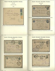 RUSSIAN POLAND Schaubek album containing a postal history collection ...