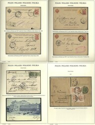 RUSSIAN POLAND Schaubek album containing a postal history collection ...