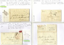 SOMERSET (TAUNTON) penny post 1828-46 mainly stampless covers used ...